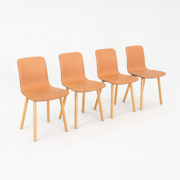 2017 Jasper Morrison Vitra HAL Dining Chair Wood Legs Cognac