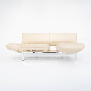 1980s DS-140 by Reto Frigg for de Sede in Ivory Leather with Chromed Steel Frame