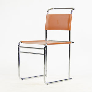B5 for Marcel Breuer Set of 4 Chrome Leather Bauhaus Dining Chairs for Tecta