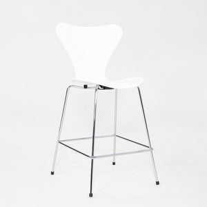 2024 Arne Jacobsen for Fritz Hansen Series 7 Counter Stool Painted Ash w/ Chrome