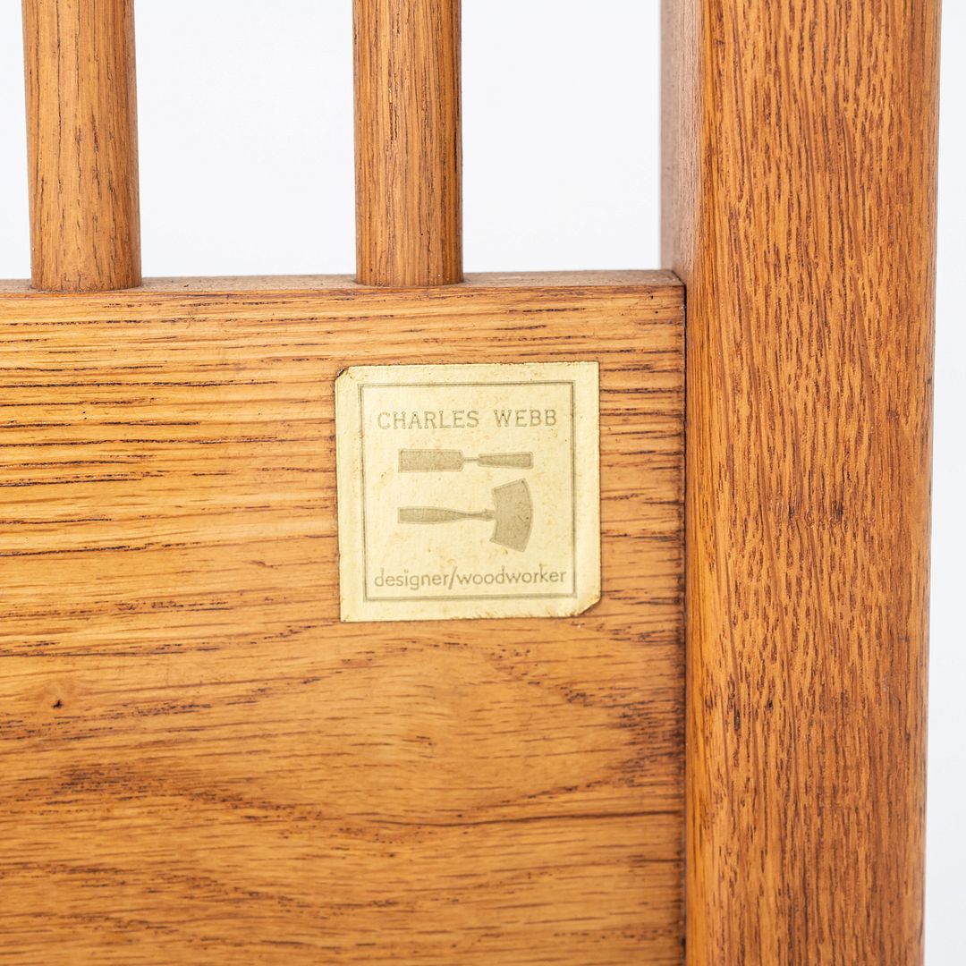 1970s Charles Webb Twin Size Headboard in American White Oak 40 x 30 Inches