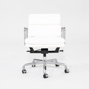 2010s Herman Miller Eames Soft Pad Management Desk Chair with White Leather