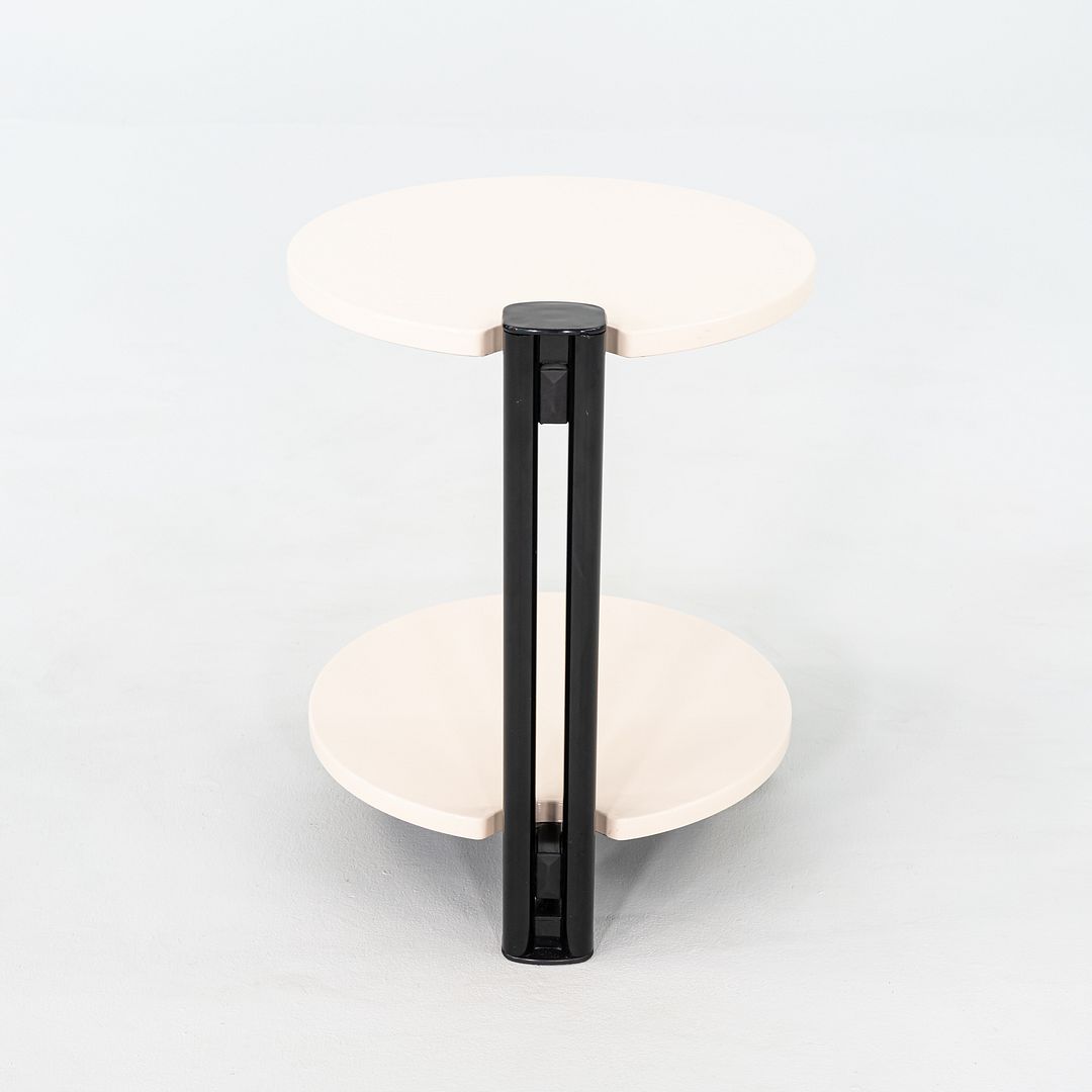 1980s Pace Collection Lacquered Occasional End Table on Casters Made in Italy