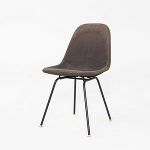 C. 1957 Set of Four Herman Miller Eames DKX-1 Dining Chairs in Wire and Fabric