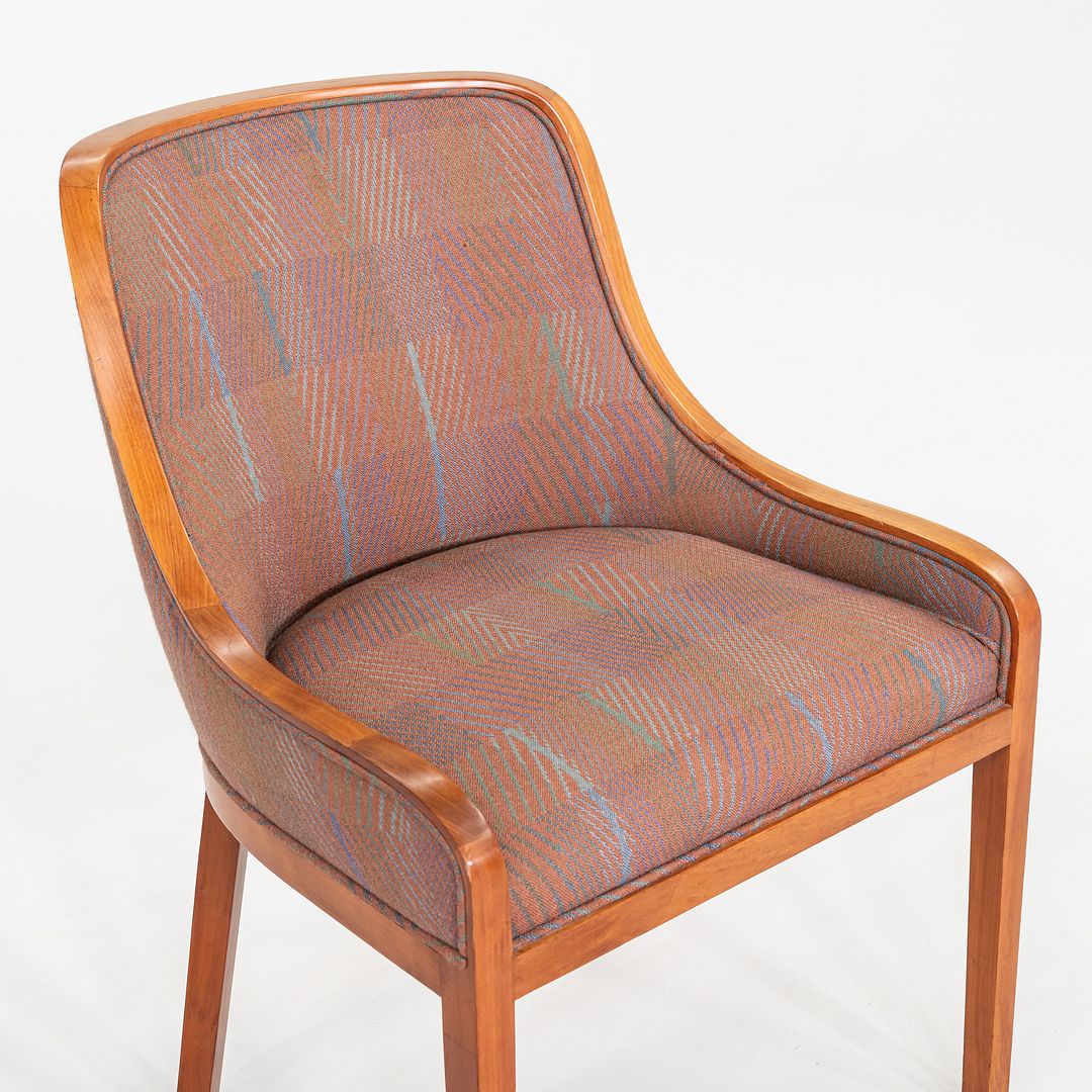 1984 Ward Bennett for Brickel Associates Dining Chair Plaid Fabric 4x Available