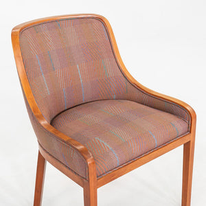 1984 Ward Bennett for Brickel Associates Dining Chair Plaid Fabric 4x Available