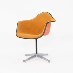 1975 Set of Three Herman Miller Eames Arm Shell Chairs PAC w/ Red/Orange Shells