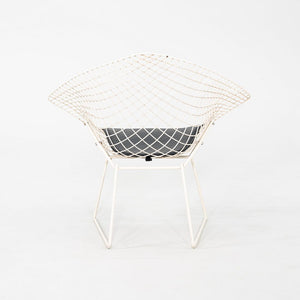 1960s Harry Bertoia for Knoll Diamond Lounge Chair w/ Black Leather Seat Cushion