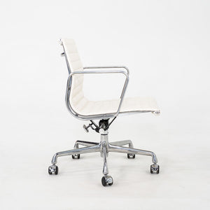2023 Herman Miller Eames Aluminum Group Management Desk Chairs in White Leather 10x Available