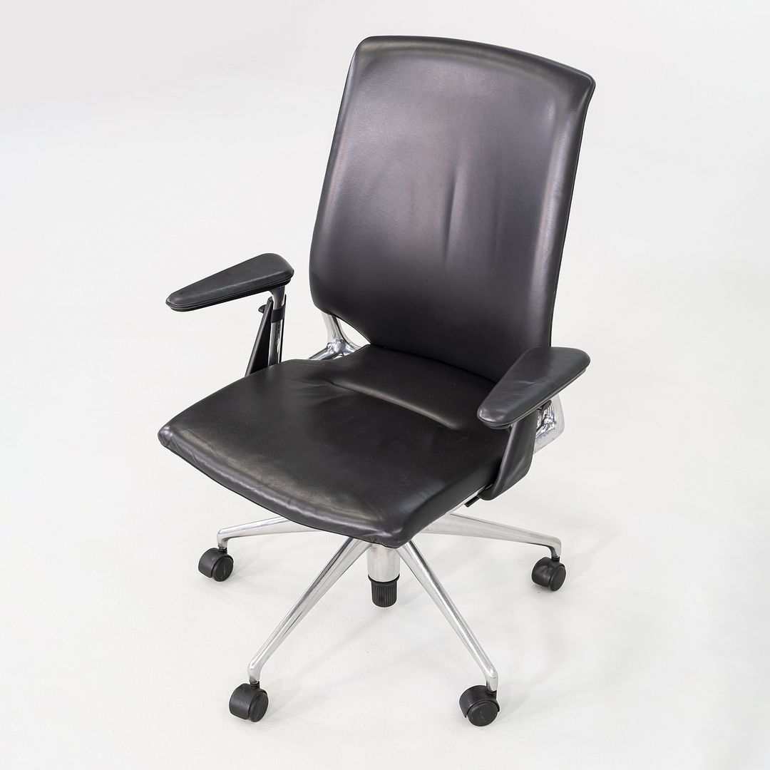 2011 Alberto Meda for Vitra Meda Desk Chair w/ Black Leather Upholstery 6x Avail