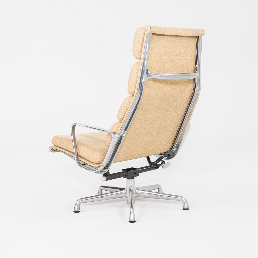 2007 Herman Miller Eames Soft Pad Reclining Lounge Chair with Oatmeal Fabric