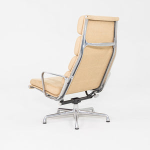 2007 Herman Miller Eames Soft Pad Reclining Lounge Chair with Oatmeal Fabric