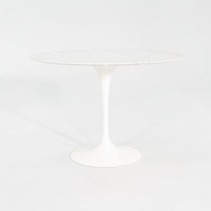 2010s Eero Saarinen for Knoll 42" Round Dining Table with Carrara Marble Top