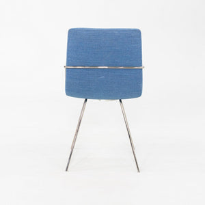 2018 Pair of Capra Arm Chairs by Lee Pasteris for Martin Brattrud in Blue Fabric