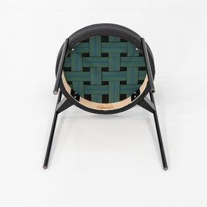 2020s Set of Ten Verner Panton for Verpan Series 430 Dining Chairs Black Leather
