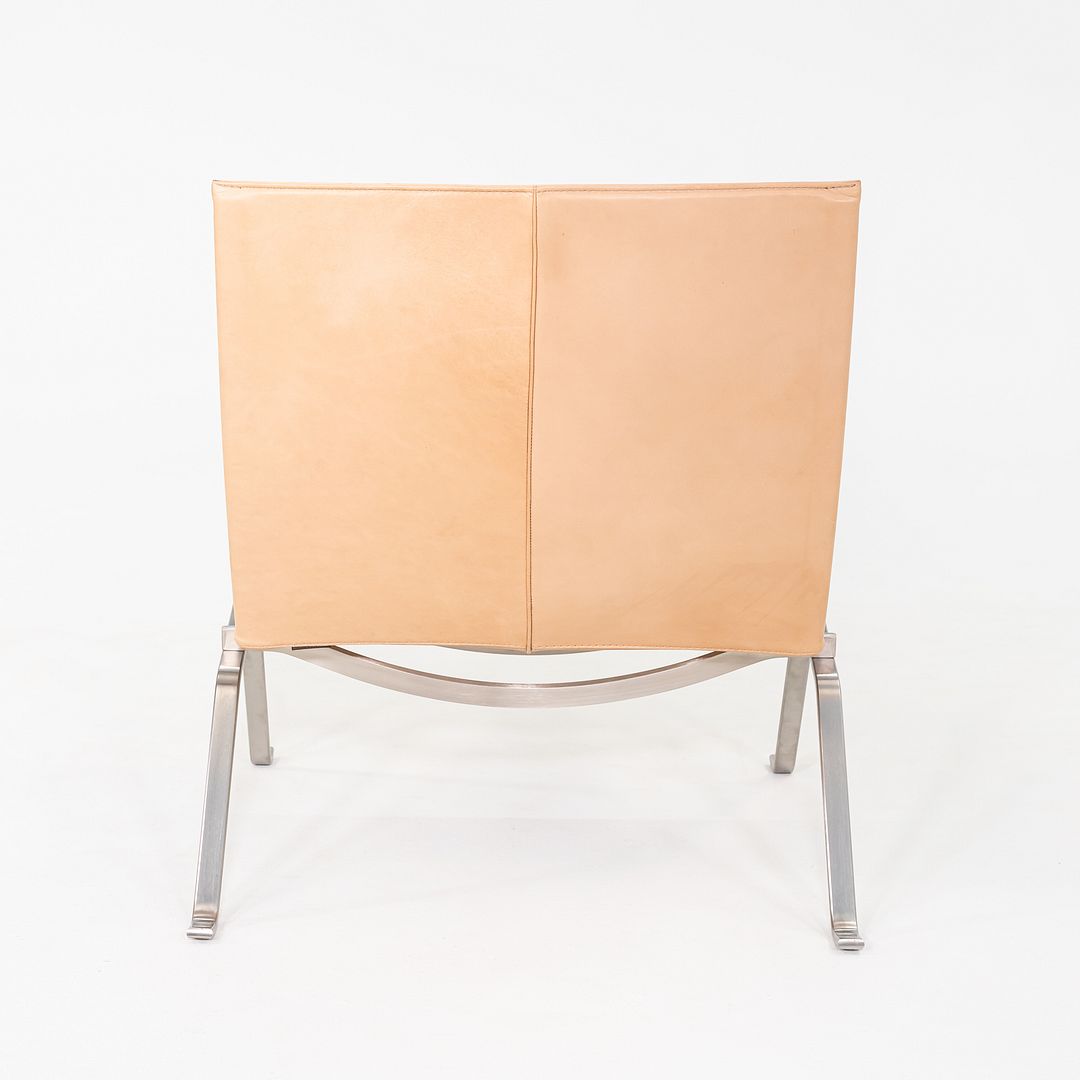 2020 Poul Kjaerholm for Fritz Hansen PK22 Lounge Chair Rustic Leather Upholstery