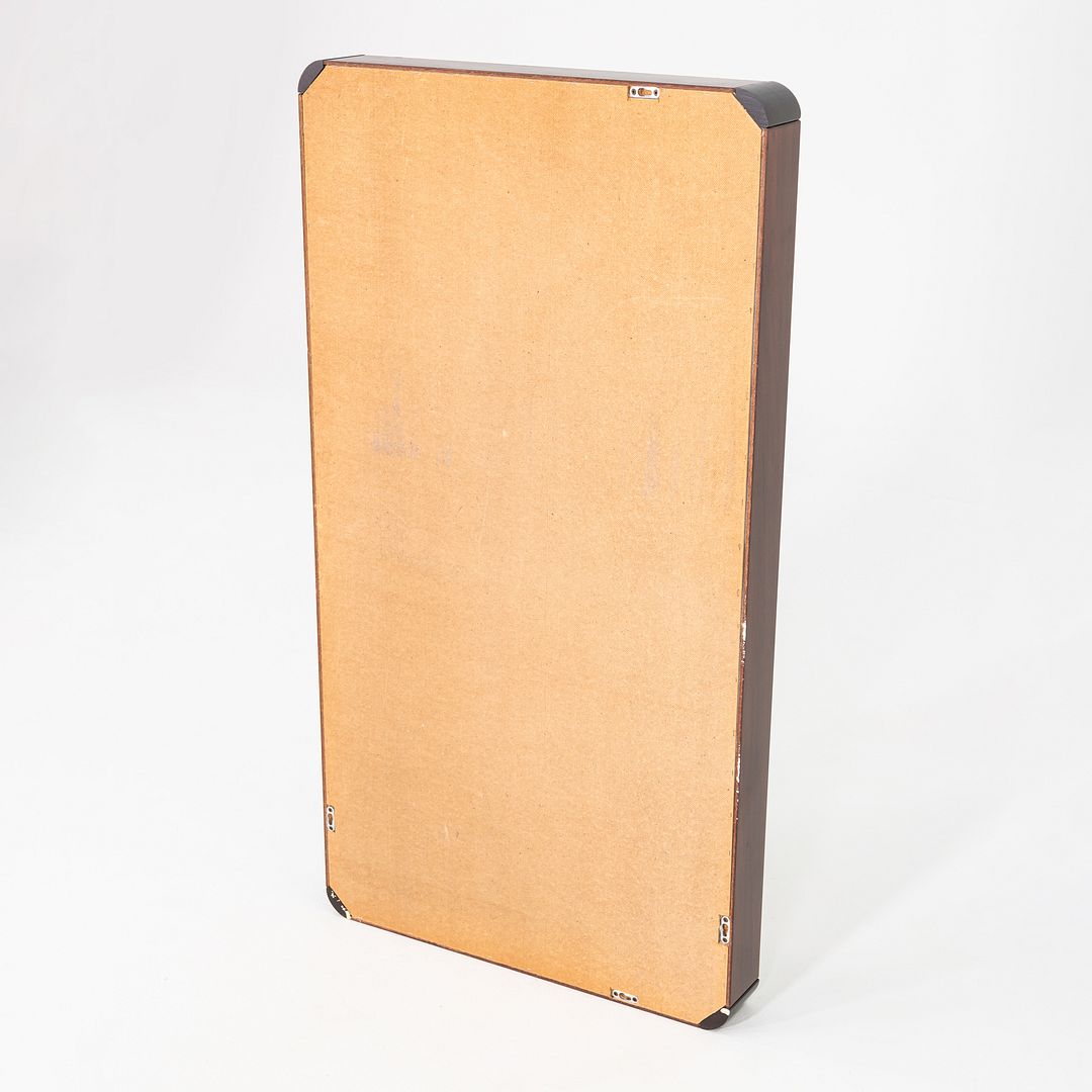 1970s Danish Modern Rosewood Mirror with Rounded Edges 27.5 x 51 x 4 inches