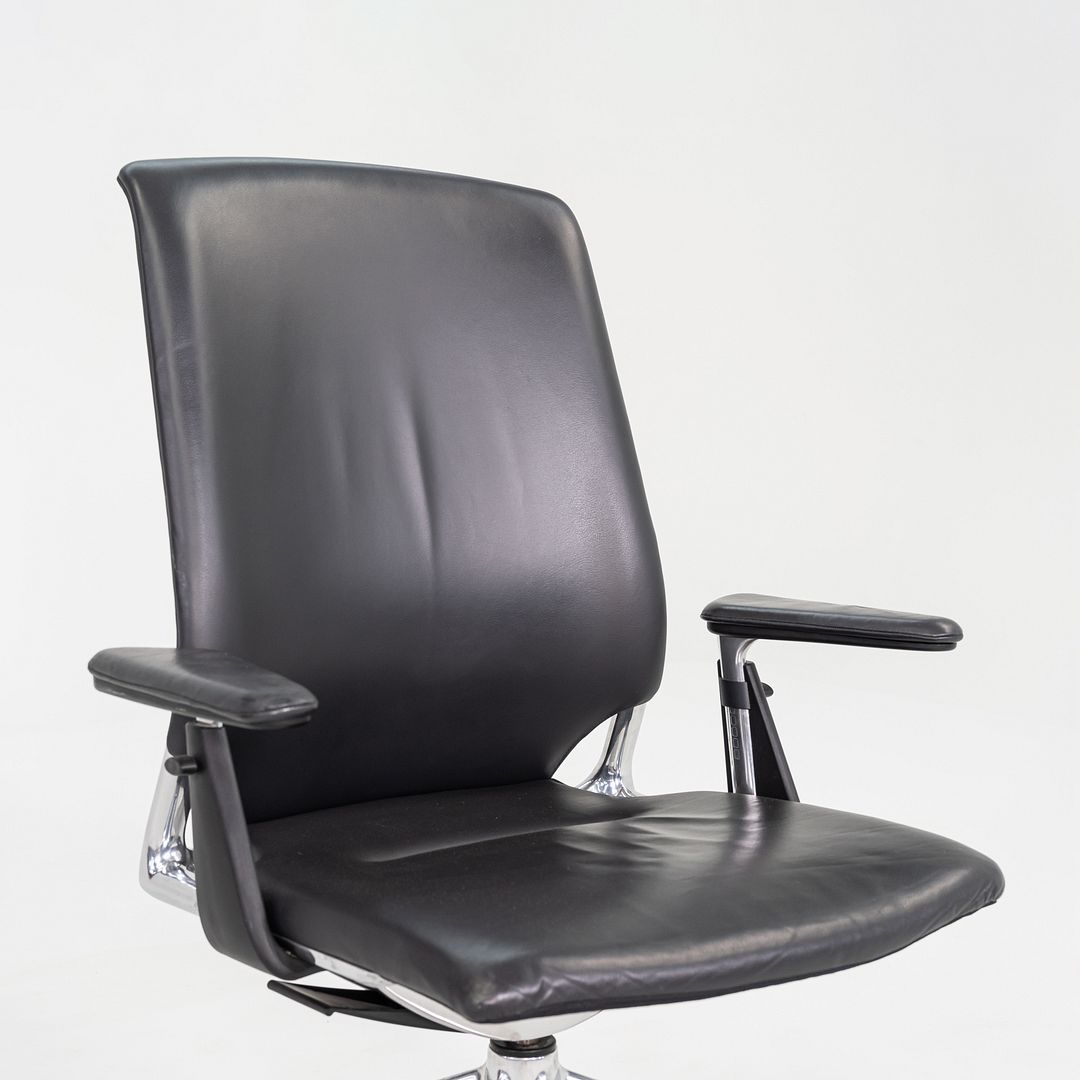 2011 Alberto Meda for Vitra Meda Desk Chair w/ Black Leather Upholstery 6x Avail