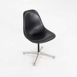 1960s Herman Miller Eames Pedestal Side Shell Chair in Fiberglass with Naugahyde