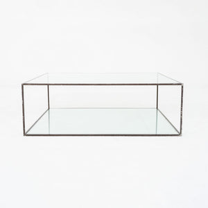 C. 1980 Alberto Coffee Table by Dux of Sweden, Steel Frame with Glass Top, 48"