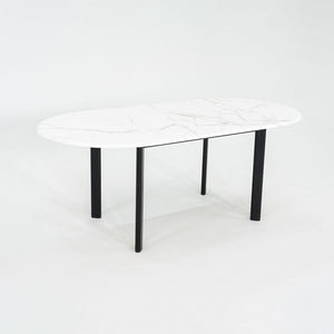 1990 Knoll Joseph D'Urso Racetrack Dining / Work Table in Steel with Marble Top