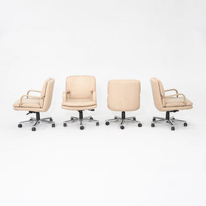 1990s Geiger / Brickel Associates Executive Desk Chair in Tan Fabric 4x Avail
