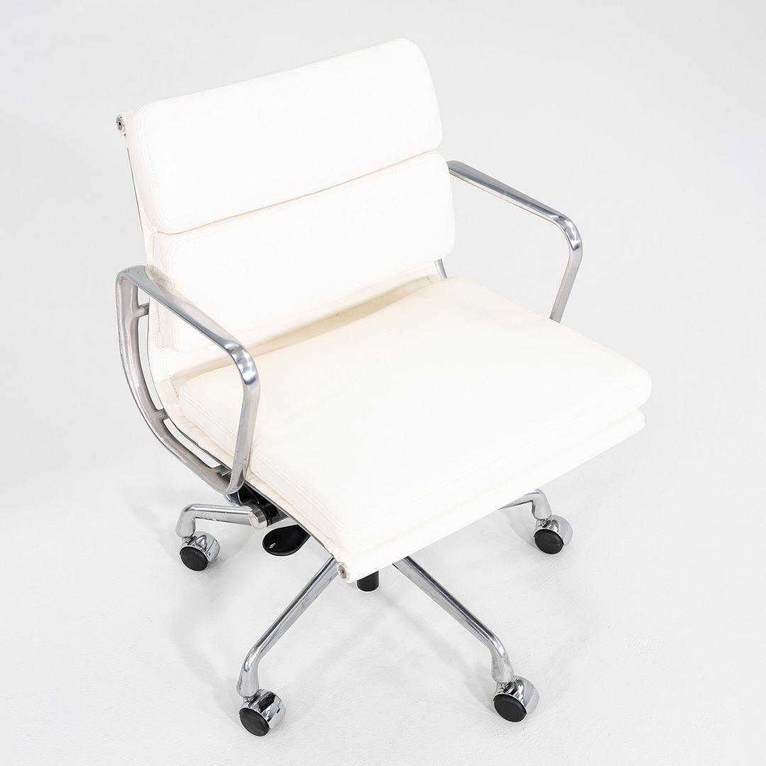 2020s Herman Miller Eames Soft Pad Management Desk Chair with White Leather