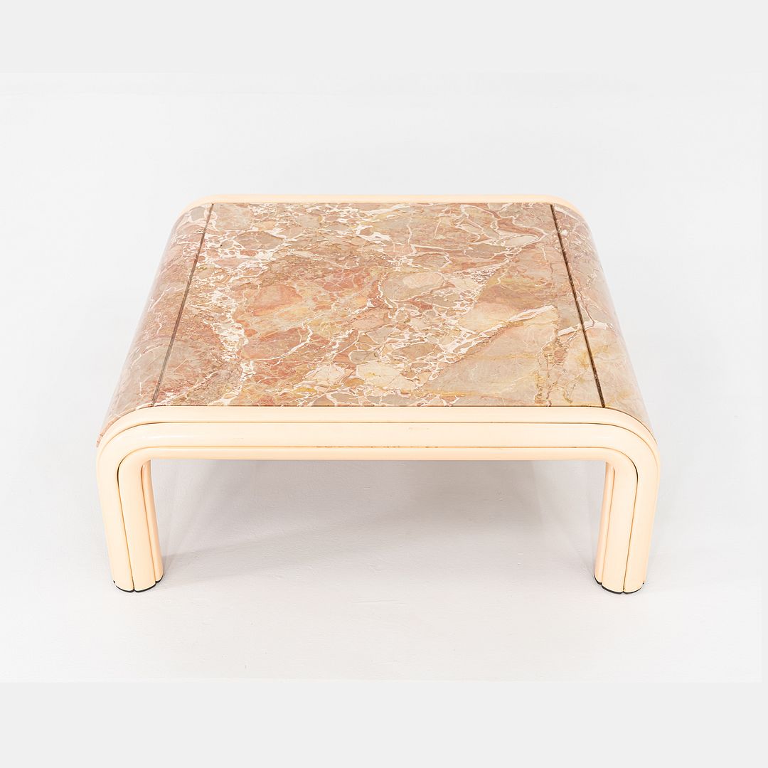 SOLD 1984 Gae Aulenti for Knoll International Orsay Coffee Table w/ Curved Marble Top