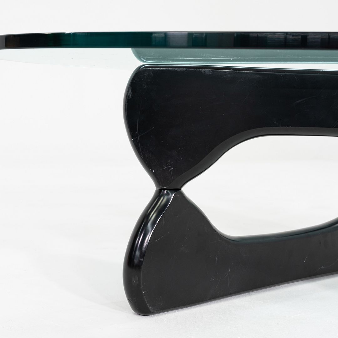 C. 2007 Isamu Noguchi for Herman Miller Coffee Table in Black with Glass Top