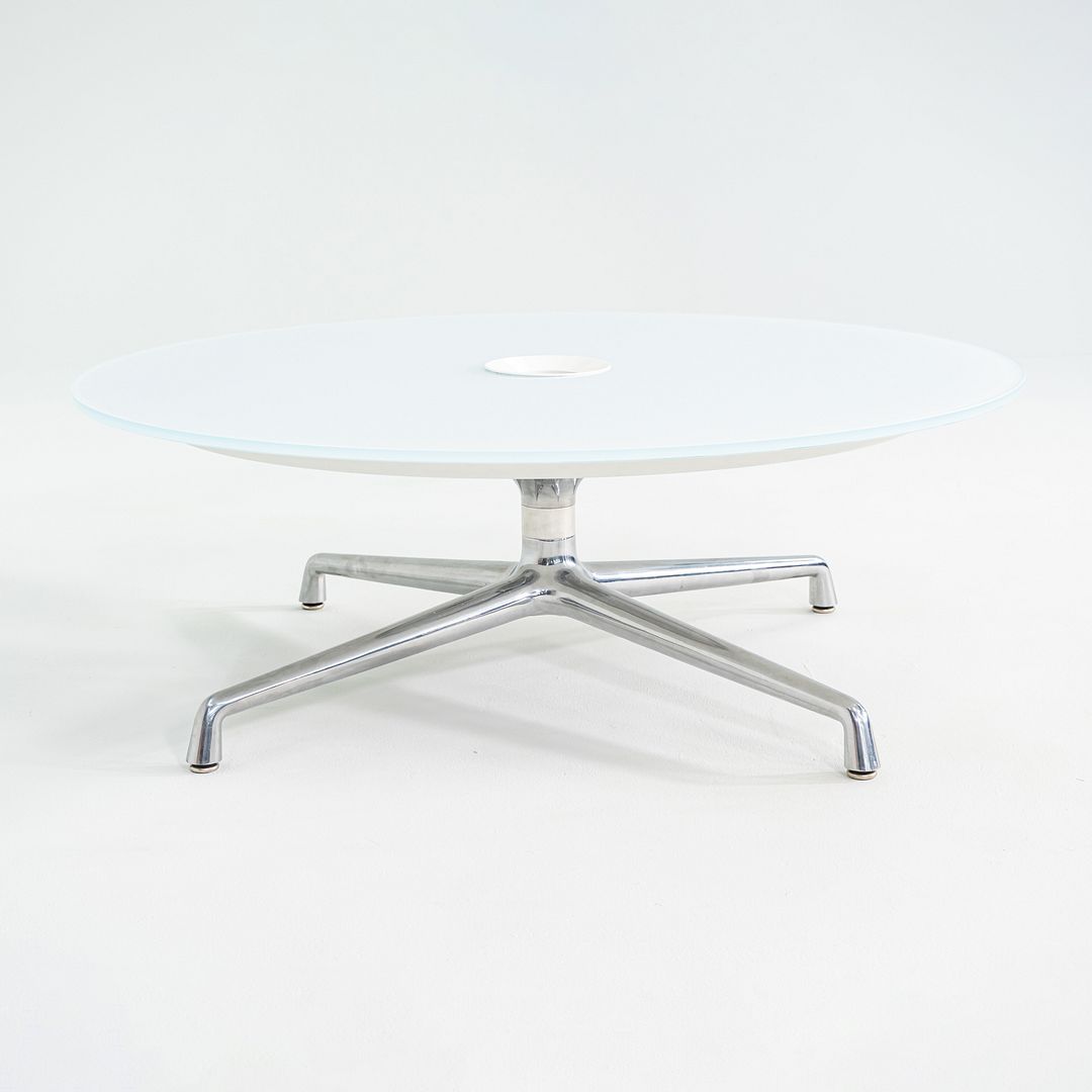 2013 Scott Wilson for Coalesse SW_1 Coffee Table with Round Glass Top 42 inch