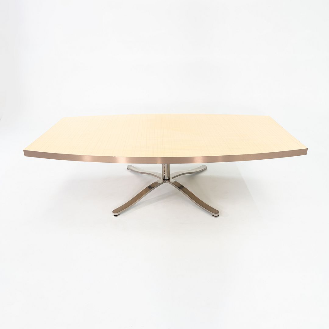 2004 Nicos Zographos Custom Conference Table in Wood with Stainless Steel Base