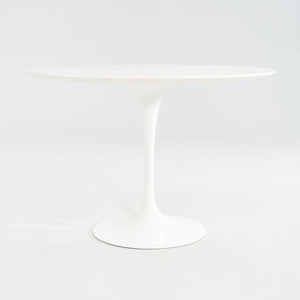 2010s Eero Saarinen for Knoll 42" Tulip Dining Table with White Laminate Top