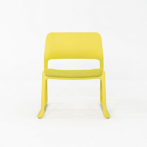 2010s Set of Four Don Chadwick for Knoll Spark Lounge Stacking Chairs Lime Green