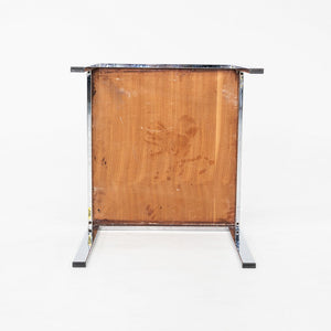 1970s Italian Rosewood Side / End Table with Chromed Steel Base, 22 x 24 in