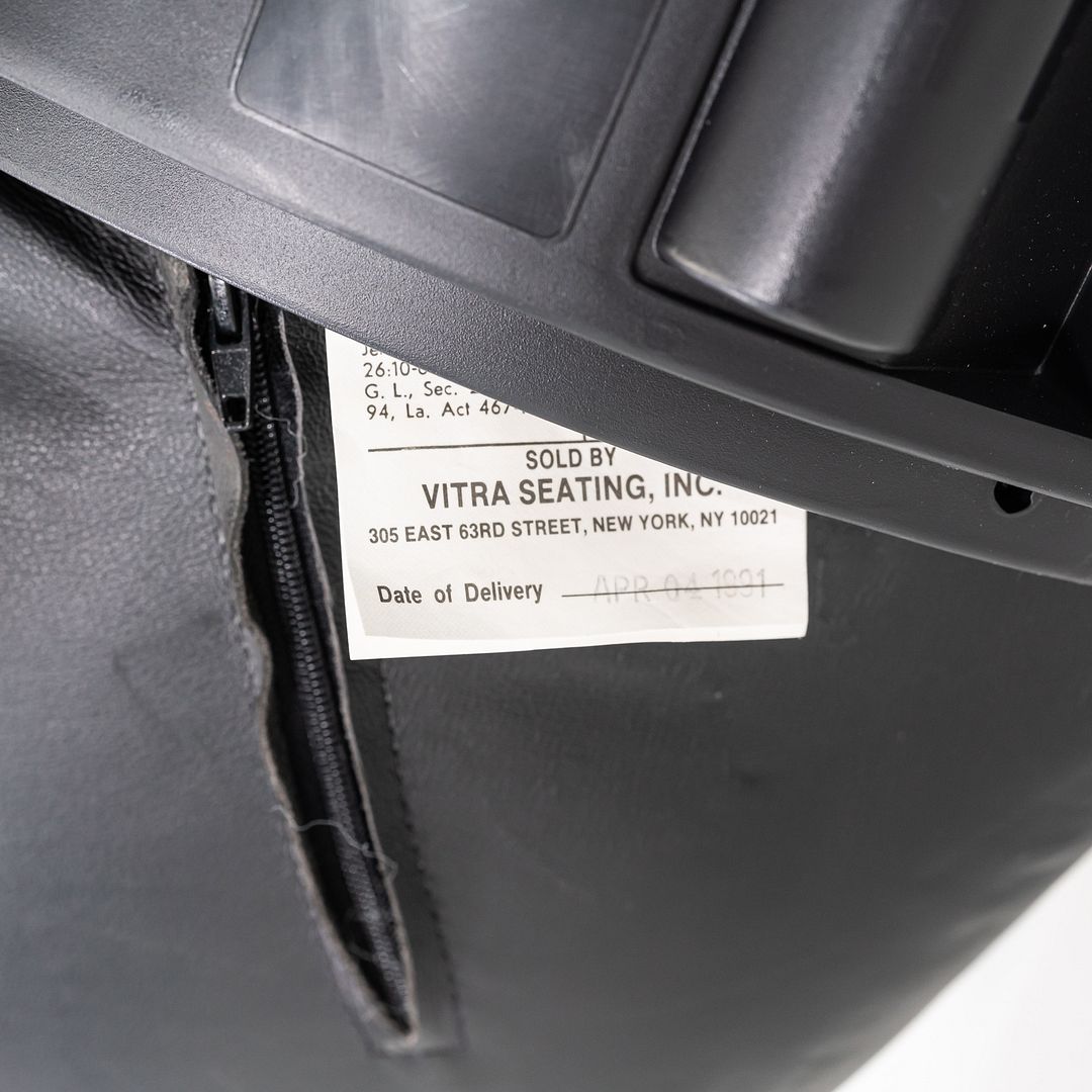 1991 Mario Bellini and Dieter Thiel for Vitra Figura Office Chair Black Leather