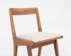 C. 1951 Set of Nine Jens Risom for Knoll 666 Dining Chairs Walnut with Fabric
