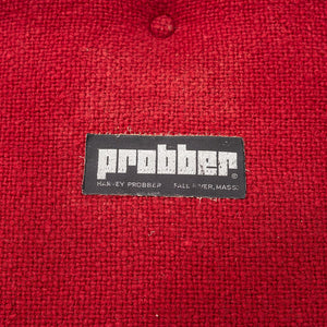 1970s Harvey Probber Cantilever Lounge Chair in Red Hopsack Upholstery Fabric