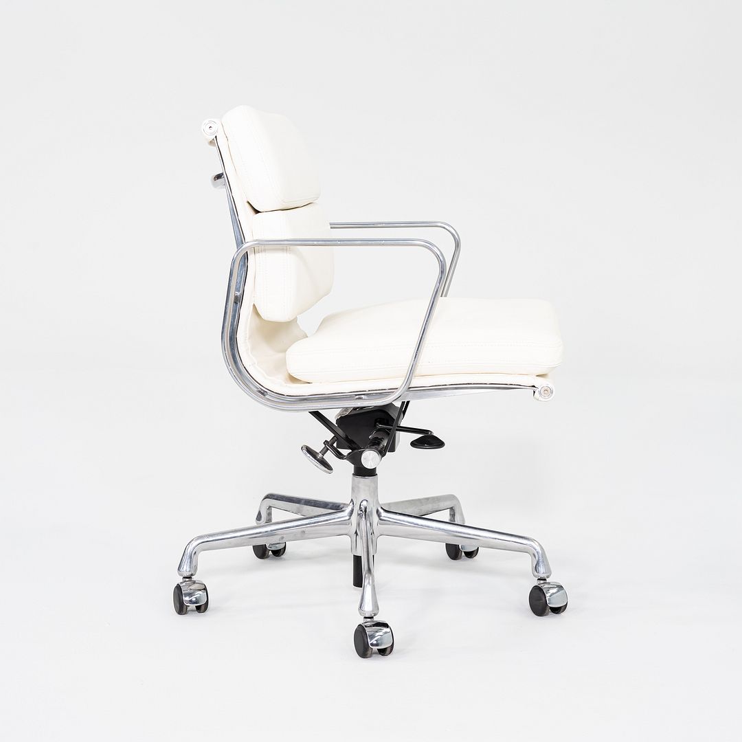 2020s Herman Miller Eames Soft Pad Management Desk Chair with White Leather