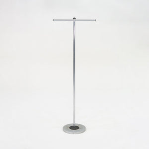 1980s Postmodern Chromed Steel Coat Rack or Clothes Hanger 25 x 14 x 68 inches