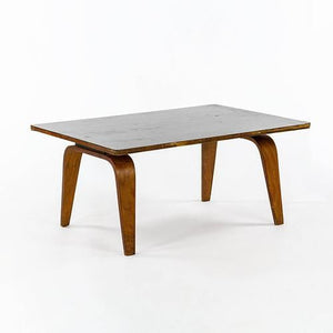 1946 Otw Coffee Table By Ray And Charles Eames For Evans Products Company in Birch with Black Top