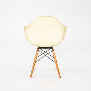 C. 1950 Herman Miller Eames PAW Swivel Chair w/ Birch Dowel Base in Parchment