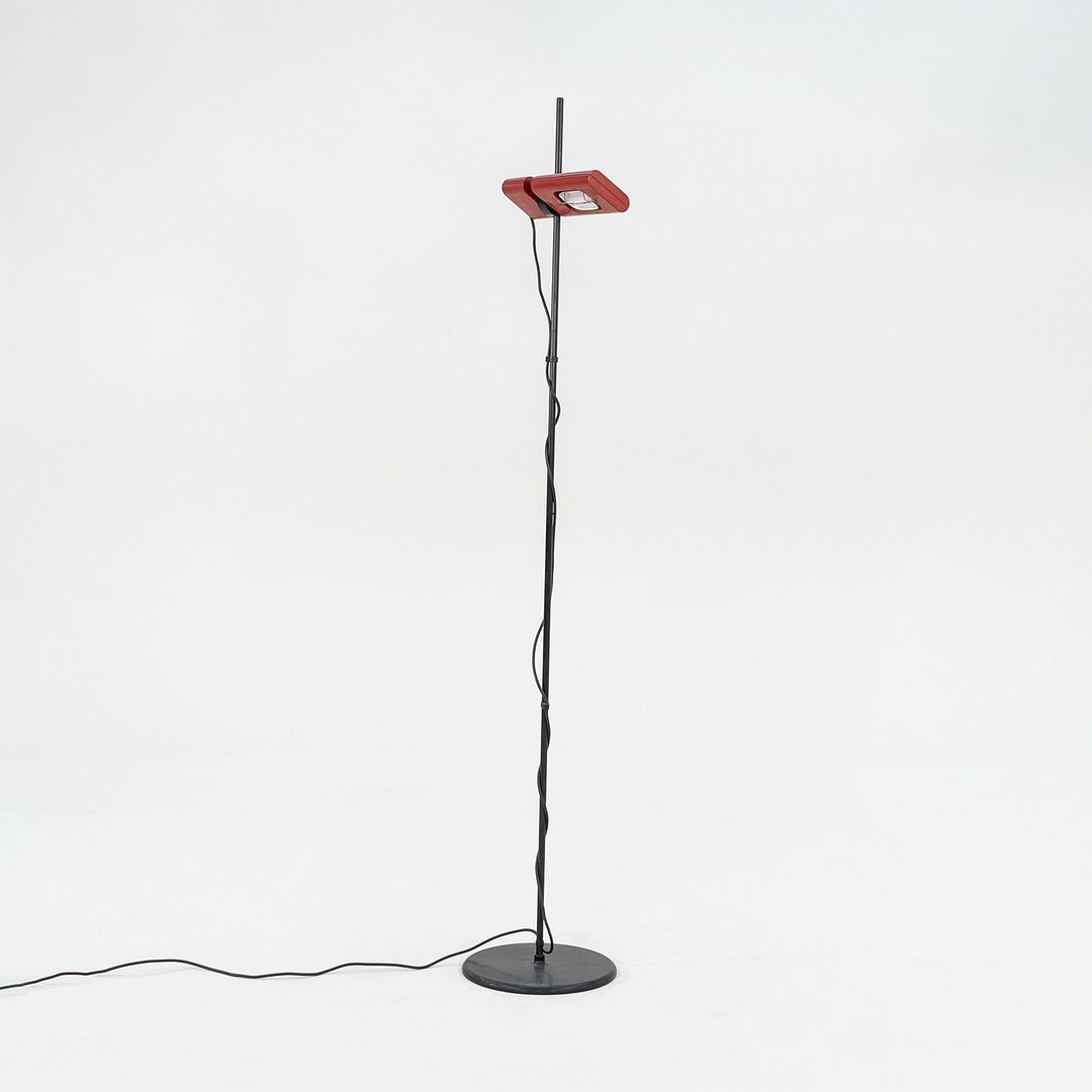 1980s Ernesto Gismondi Aton Terra Red Floor Lamp for Artemide Italy in Steel
