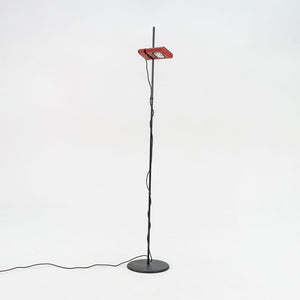 1980s Ernesto Gismondi Aton Terra Red Floor Lamp for Artemide Italy in Steel