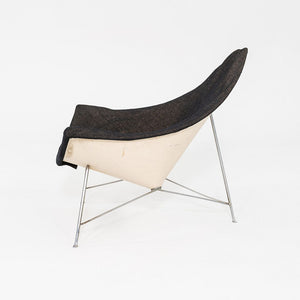 1950s George Nelson for Herman Miller Coconut Lounge Chair with Black Fabric