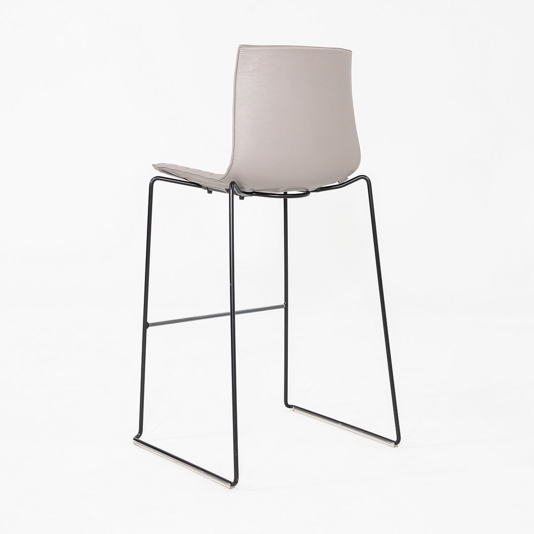 2010s Arper Catifa 46 Bar Stool in Beige Vinyl with Steel Frame 8x Available