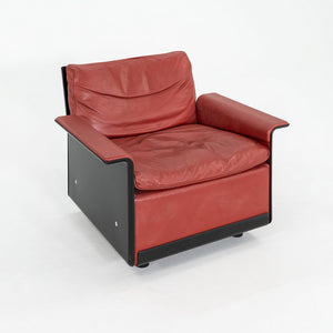 1980s Vintage Dieter Rams for Vitsoe 620 Red Leather and Black Lounge Chair