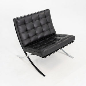 2010s Mies van der Rohe for Knoll Barcelona Lounge Chair Black Leather & Chrome