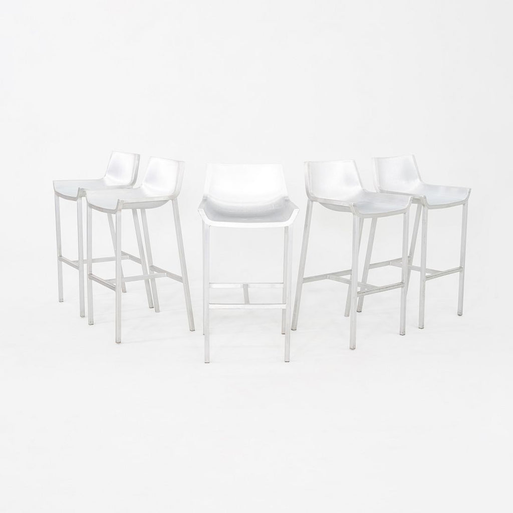 2010s Christophe Pillet for Emeco Sezz Bar Stool in Brushed Aluminum 5x Available