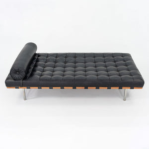 1980s Mies van der Rohe for Knoll Barcelona Daybed in Black Leather, Model 258L