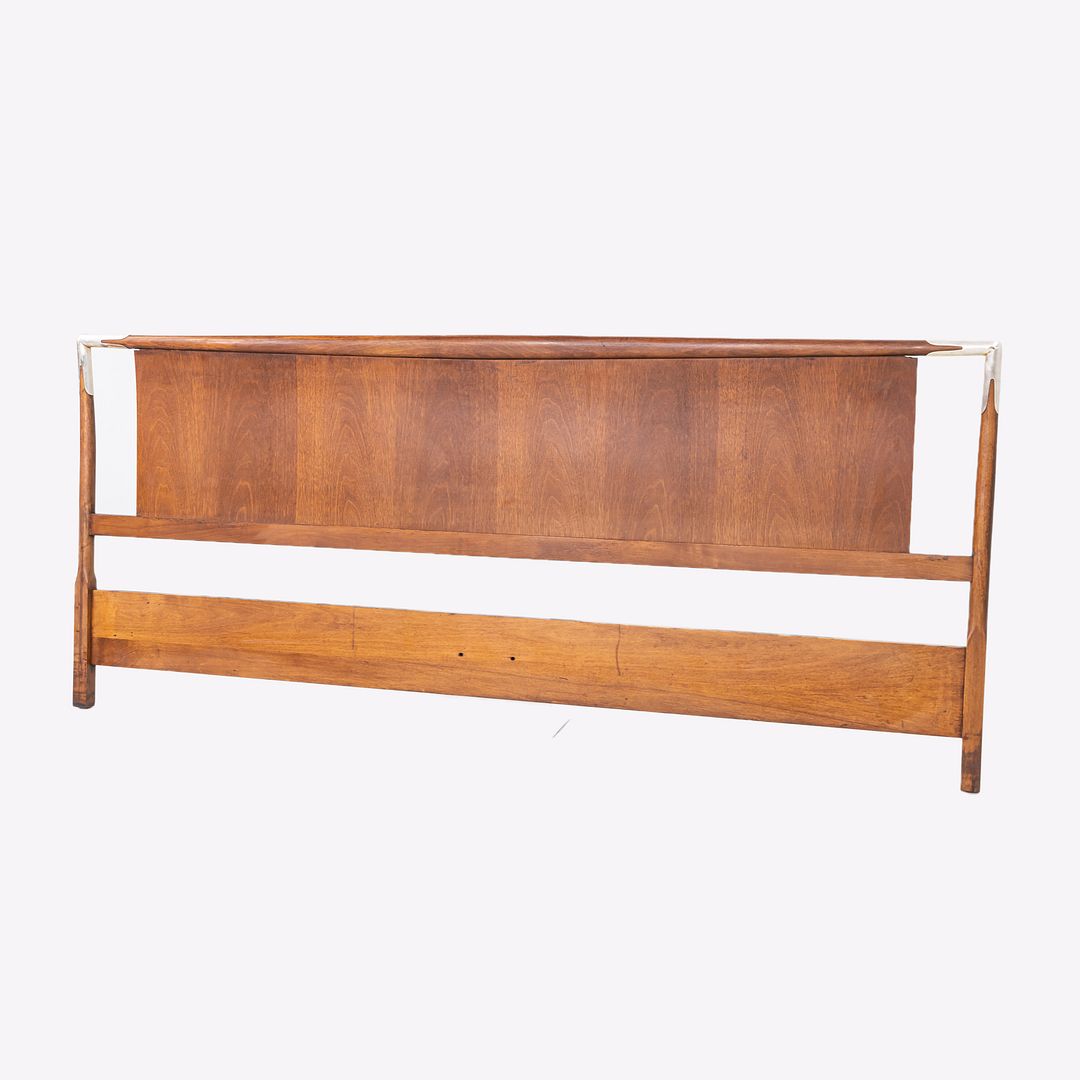 1950s T.H. Robsjohn Gibbings for Widdicomb King Size Headboard in Walnut 80x35